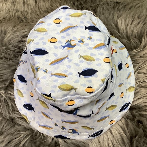 Snug As A Bug | Children's Fish Sticks Sun Hat | Blue | Various Sizes - Picture 2 of 4